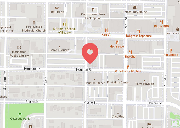 Map of our Manhattan, KS dental office