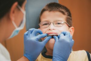 kid at the dentist